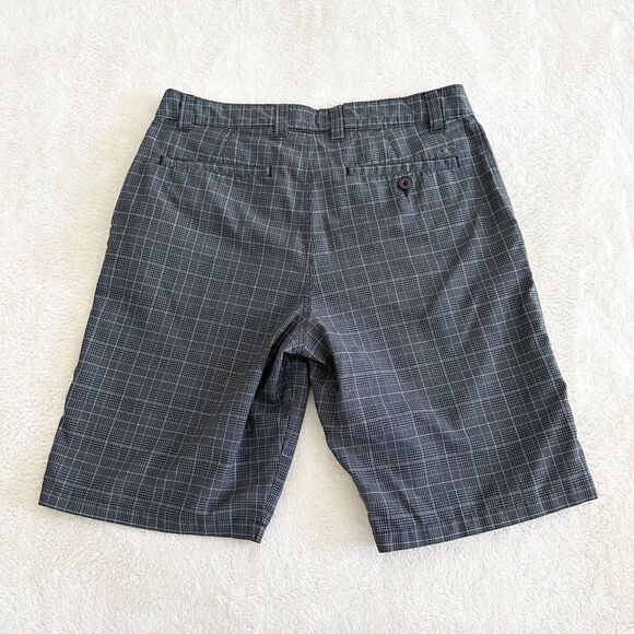 O'Neill Shorts Mens Size 32 Blue Plaid Flat Front Casual Everyday Wear - Picture 2 of 8